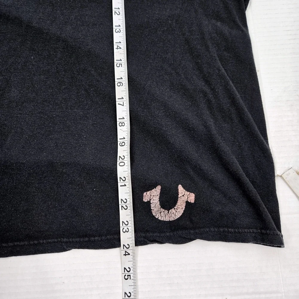 True Religion Extra‎ Large XL Black T Shirt Short Sleeve Logo Streetwear